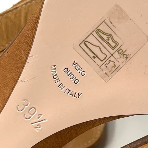 NEW - Red Valentino sandals eyelet bow double buckle closure sz 39.5 cognac tan main image 11